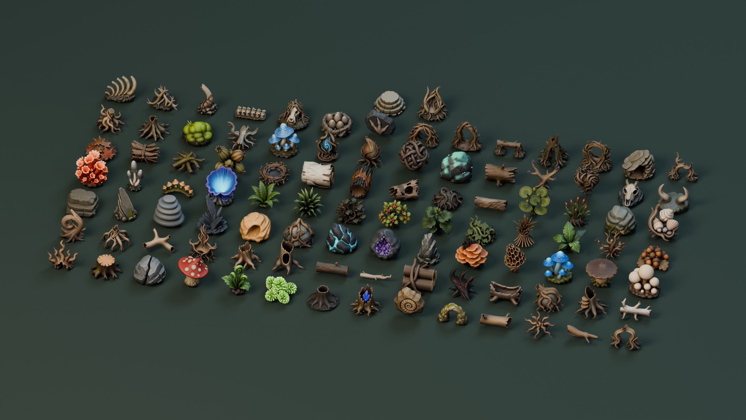 Media 1 for listing Stylized Nature Mega Bundle – 100 Models