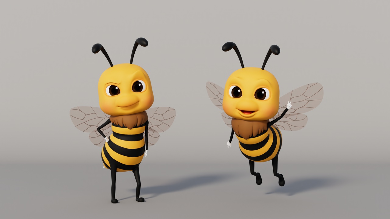 Media 1 for listing Rigged Cartoon Bee