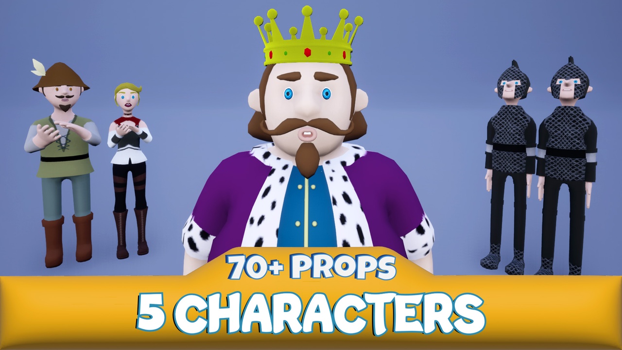 Media 1 for listing Medieval Characters with Props