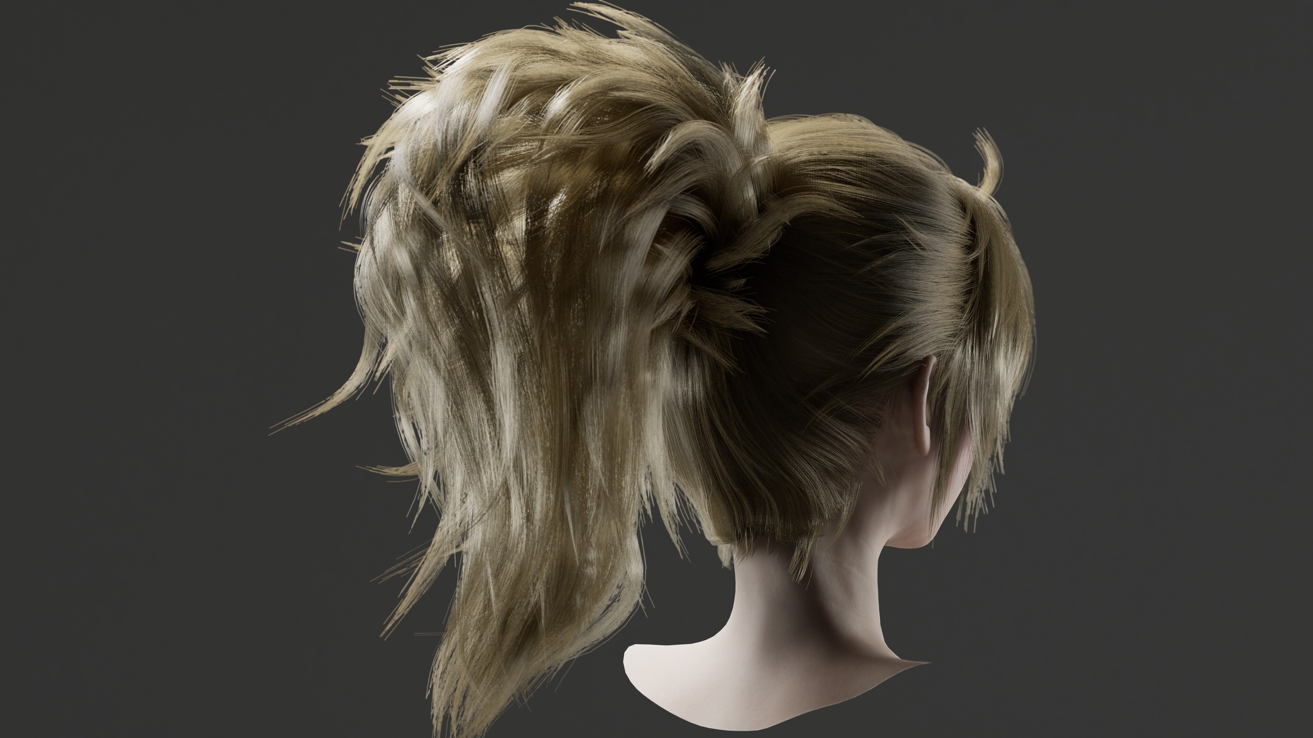 Media 1 for listing Raven Punk Ponytail For MetaHuman