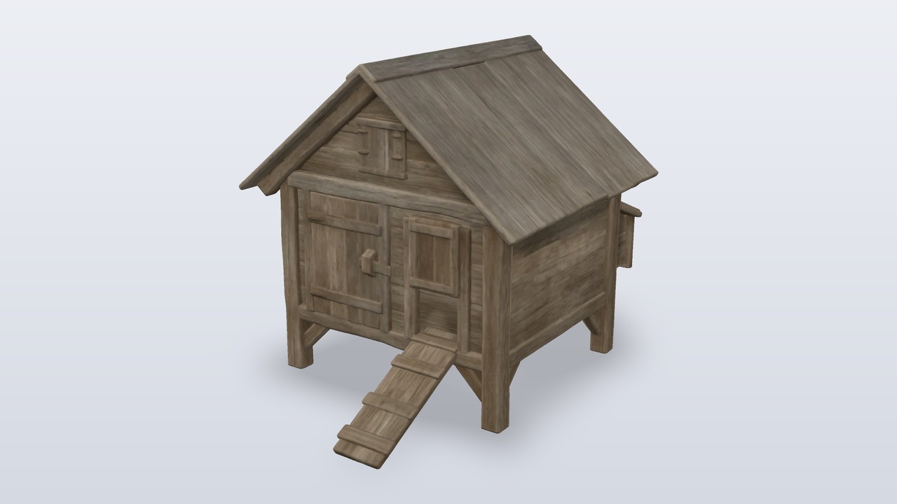 Media 1 for listing Rustic Wooden Chicken Coop House