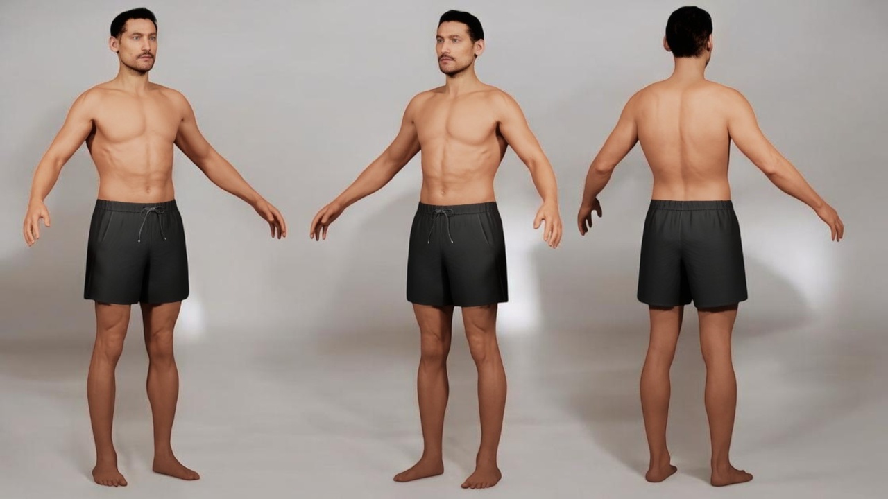 Media 1 for listing Unisex Sports Shorts - Metahuman Compatible