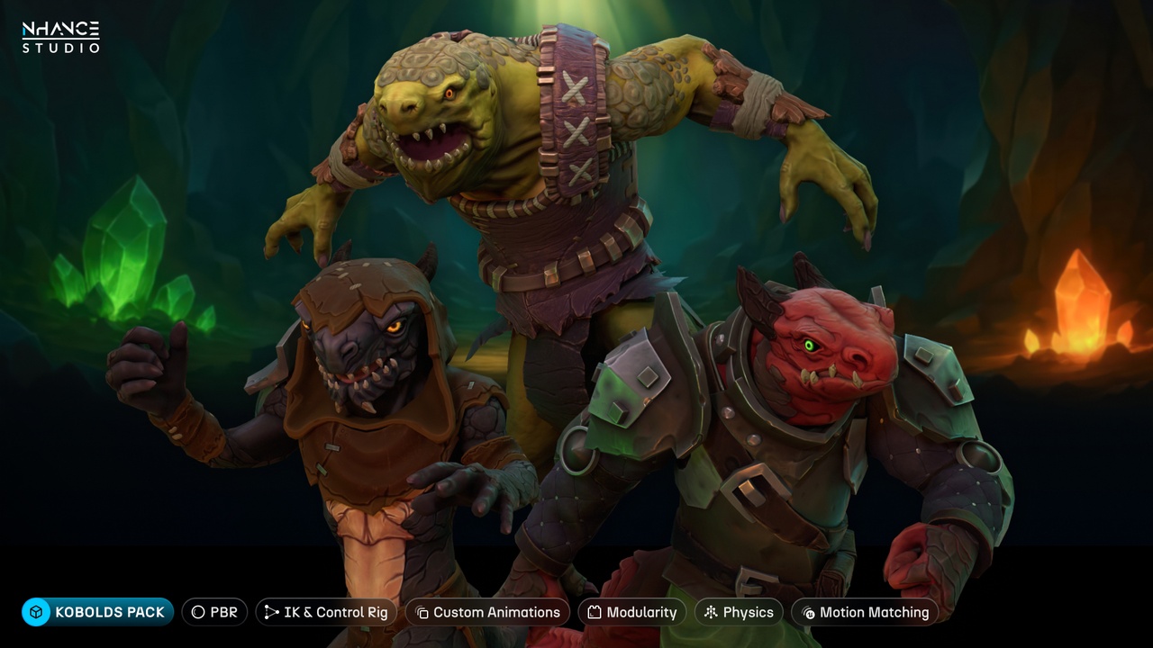 Media 1 for listing Stylized Fantasy Kobolds Pack