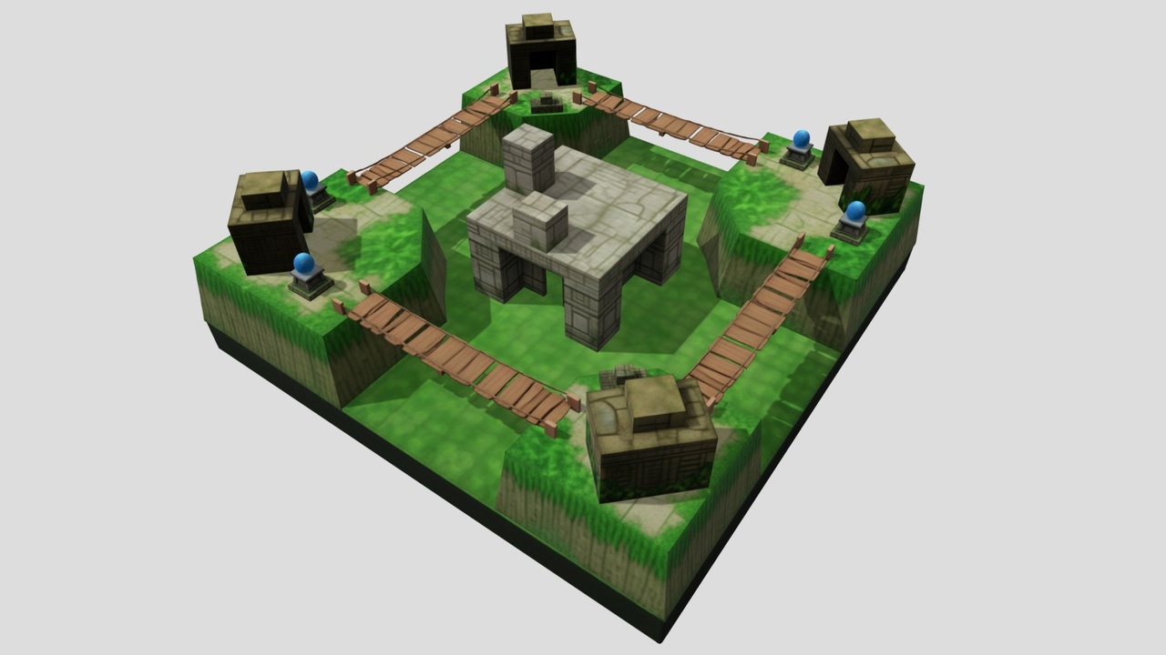 Media 1 for listing Isometric Ancient Mossy Ruin