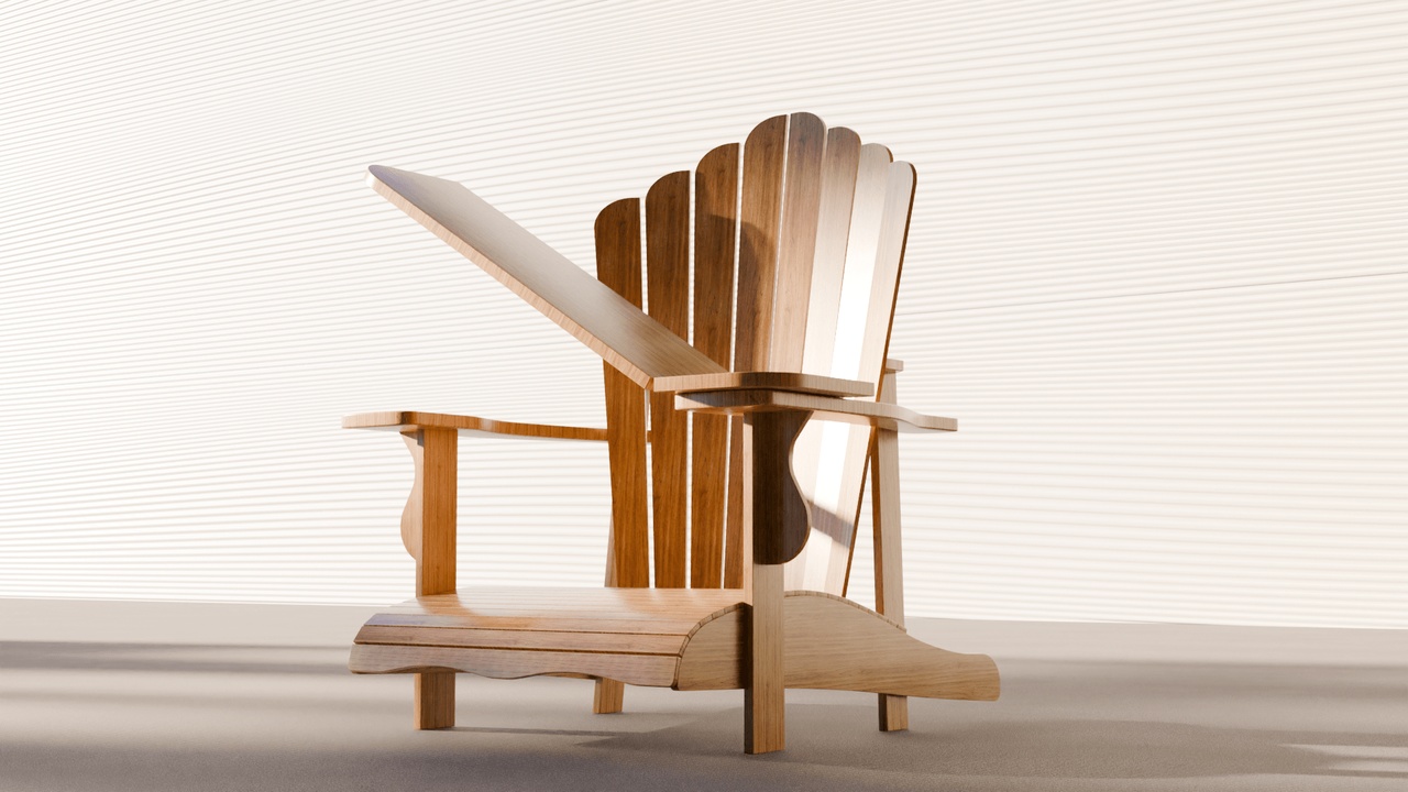 Media 1 for listing Foldable Arm Outdoor Wooden Chair