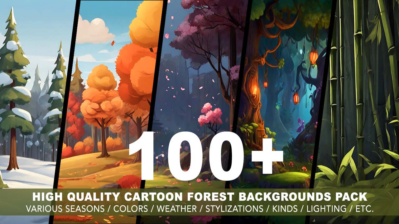 Media 1 for listing 100+ FOREST BACKGROUNDS