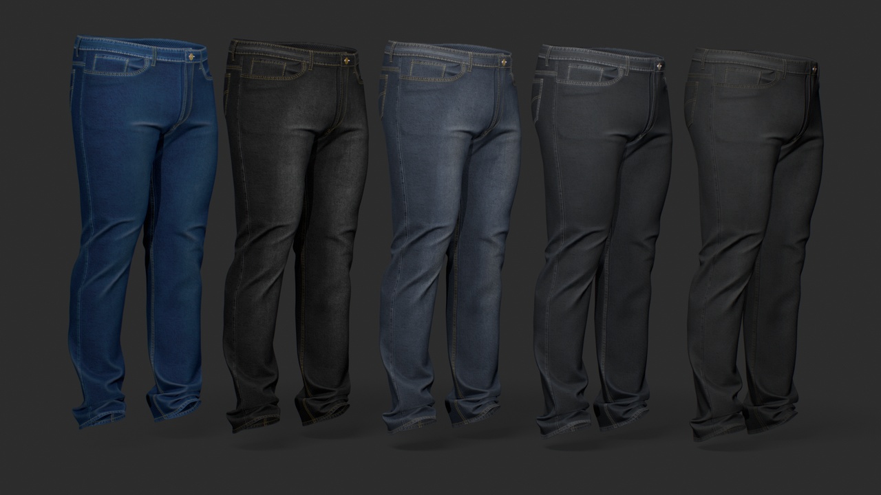 Media 1 for listing Casual Jeans for MetaHuman – Parametric Wardrobe (MHPKG)