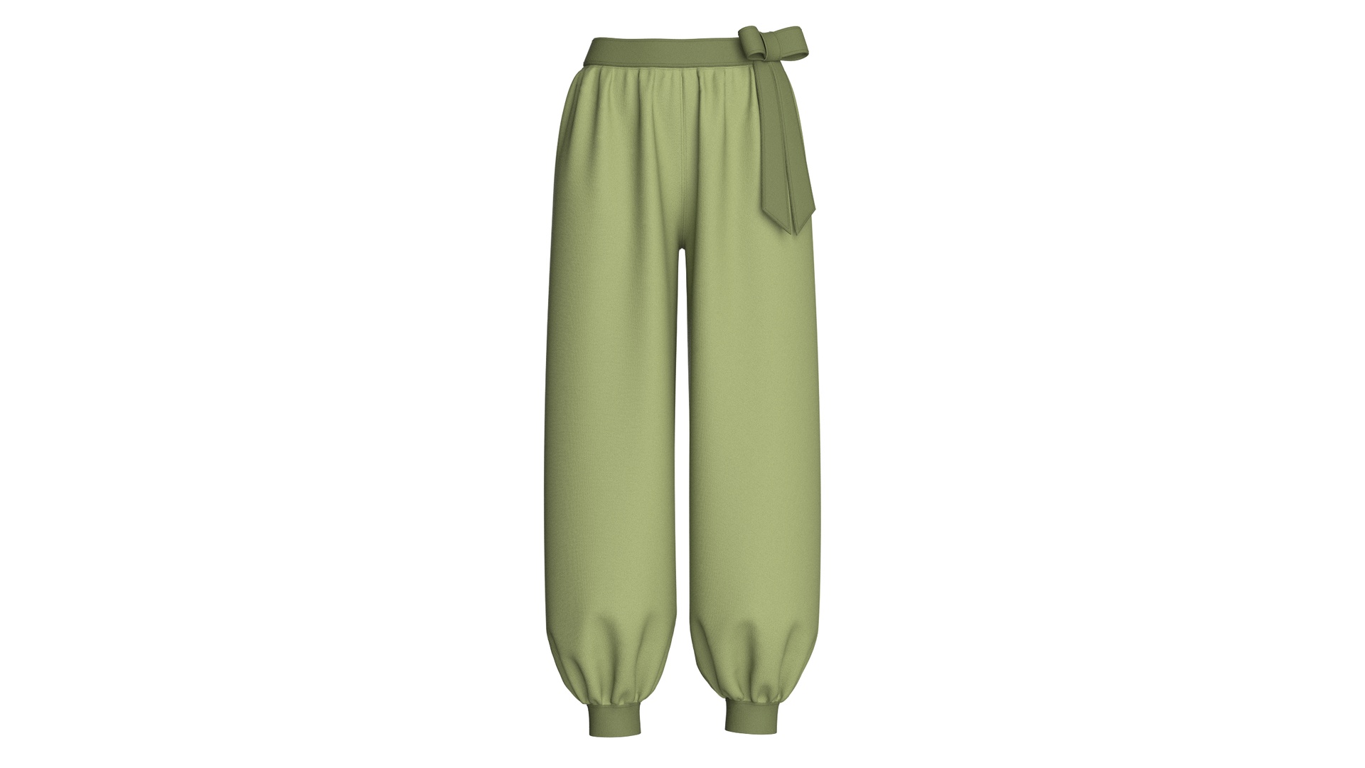 Media 1 for listing Girls Olive Green Harem Pant | High Poly