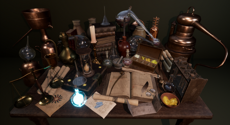 Medieval Props Vol 4 - Alchemy | Fab