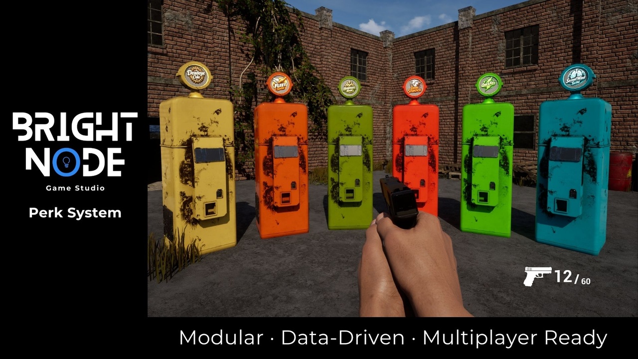 Brightnode Perk System V1 | Modular Multiplayer Zombies-Style Perks | Fab