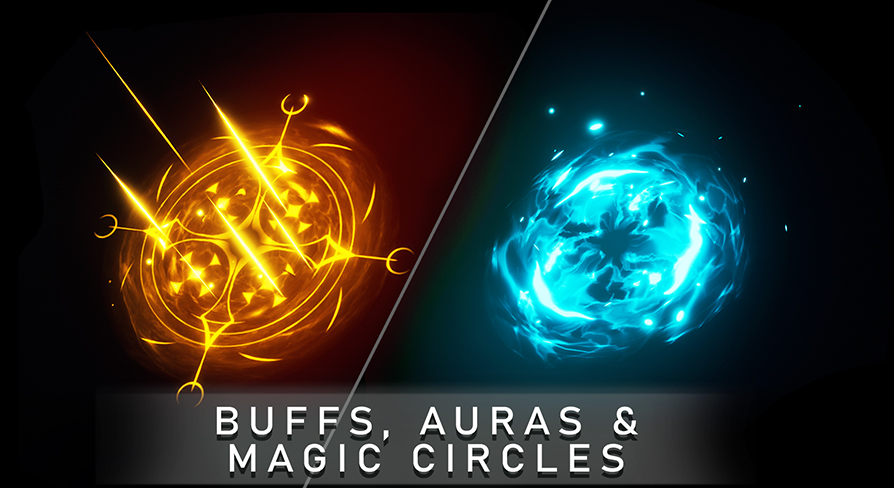 100 Buffs, Auras and Magic Circles VFX Pack | Fab