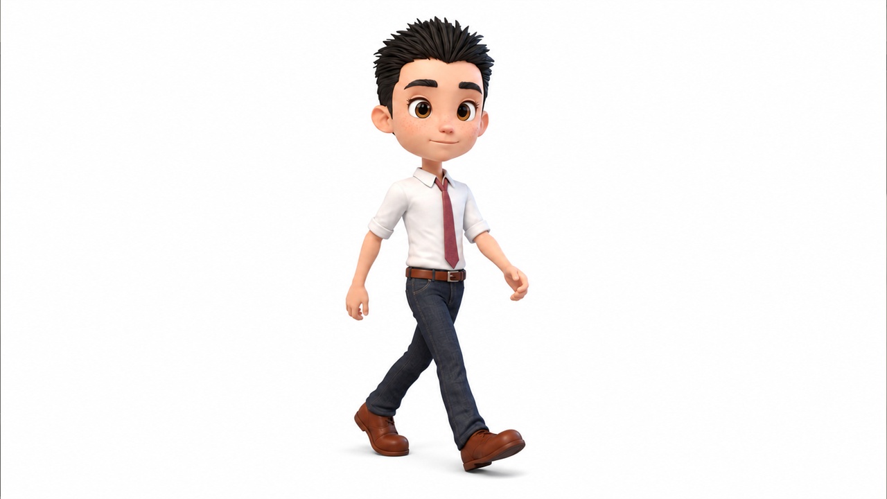 Media 1 for listing Stylized Cartoon Boy Kid Character - Rigged & Animated Game Ready