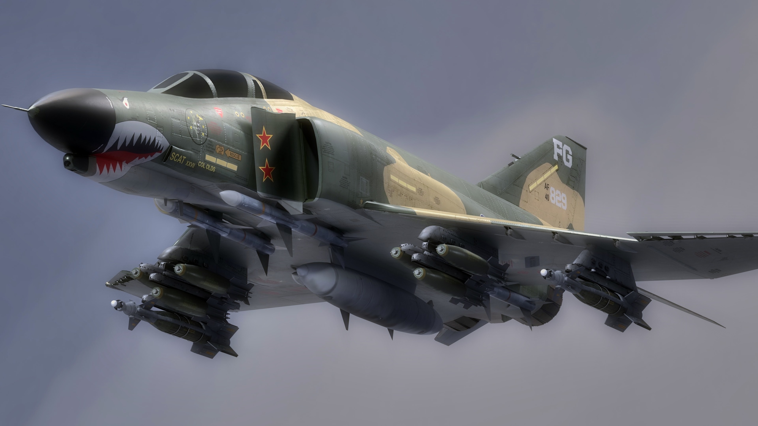 Media 1 for listing F4 Phantom 2 -Forest Texture-Fully Rigged-Changeble Decal -Texts