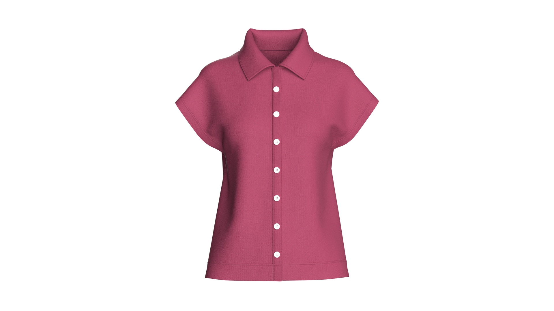Media 1 for listing Girls Plum Cap-Sleeve Polo Shirt | High Poly