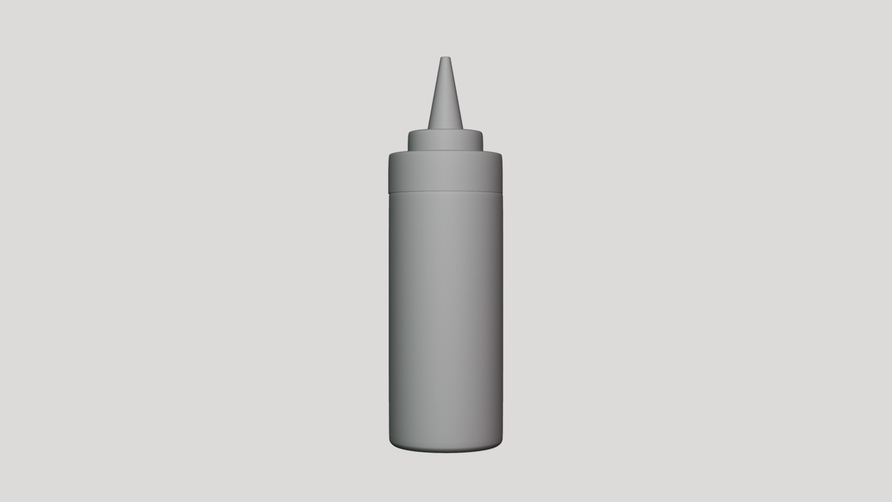 Sauce Bottle - Geometry Only No Textures No Materials | Fab