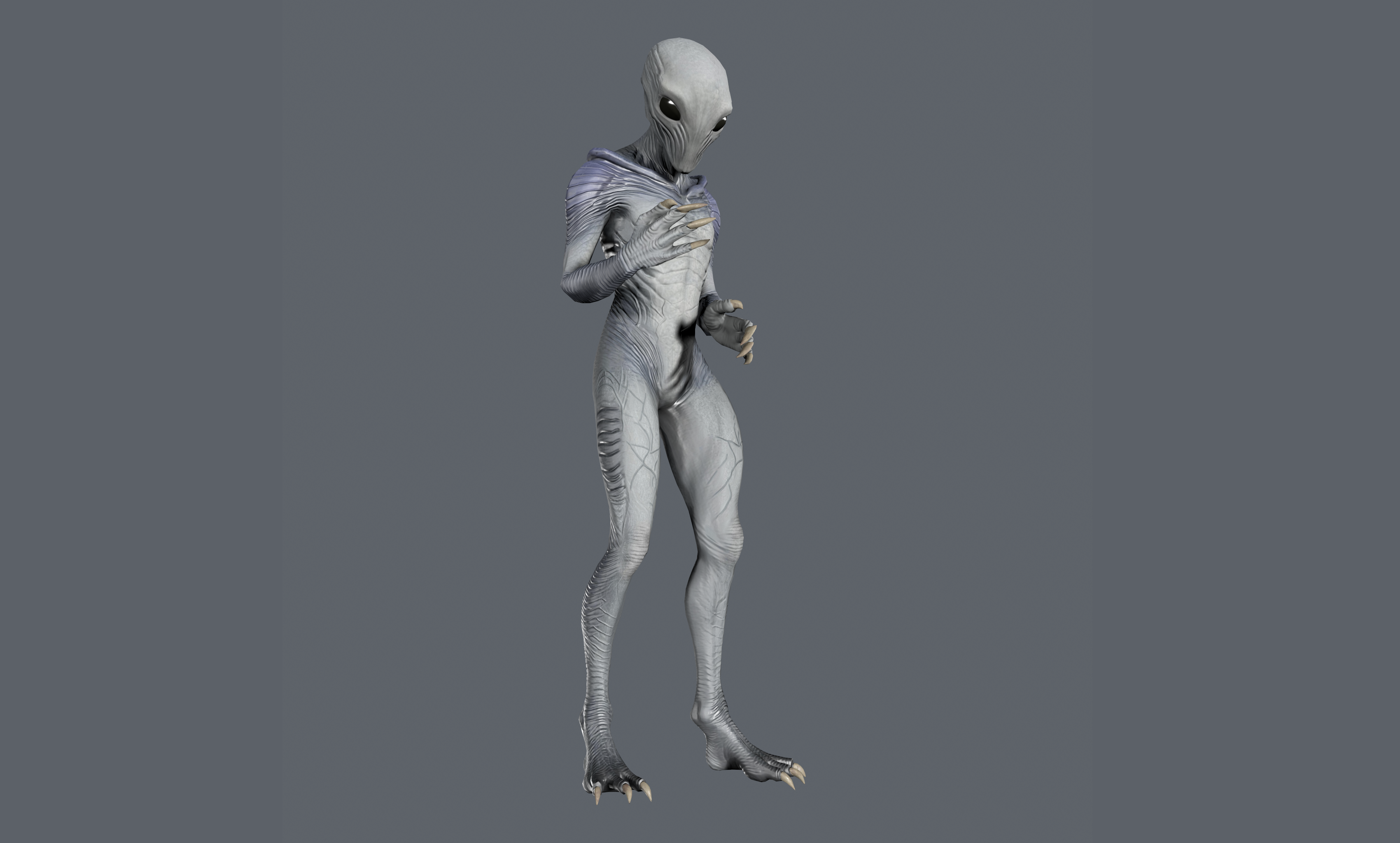 Alien Stalker – Sci-Fi Enemy Character (Rigged, Low Poly, Game-Ready) | Fab