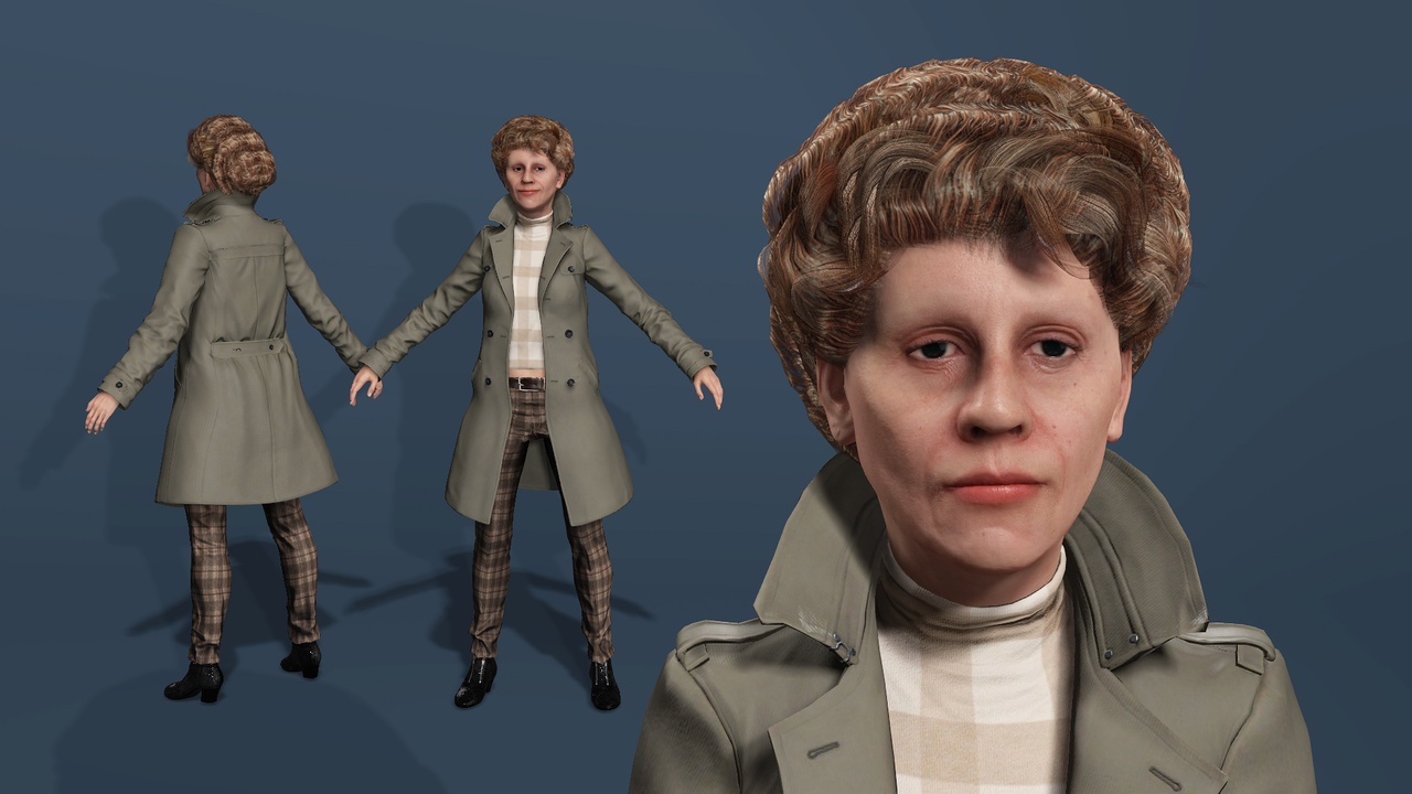 Media 1 for listing Modern Female Full Body Rigged with Facial Expressions for Games现代女性全身骨骼绑定丰富面部表情