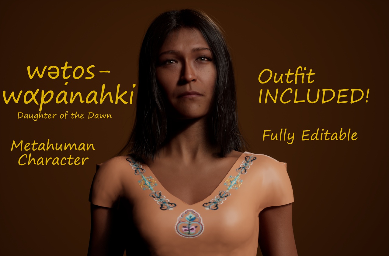 File multimediali per l'articolo w ətos-wαpánahki Editable MetaHuman Character for UE 5.7: 1