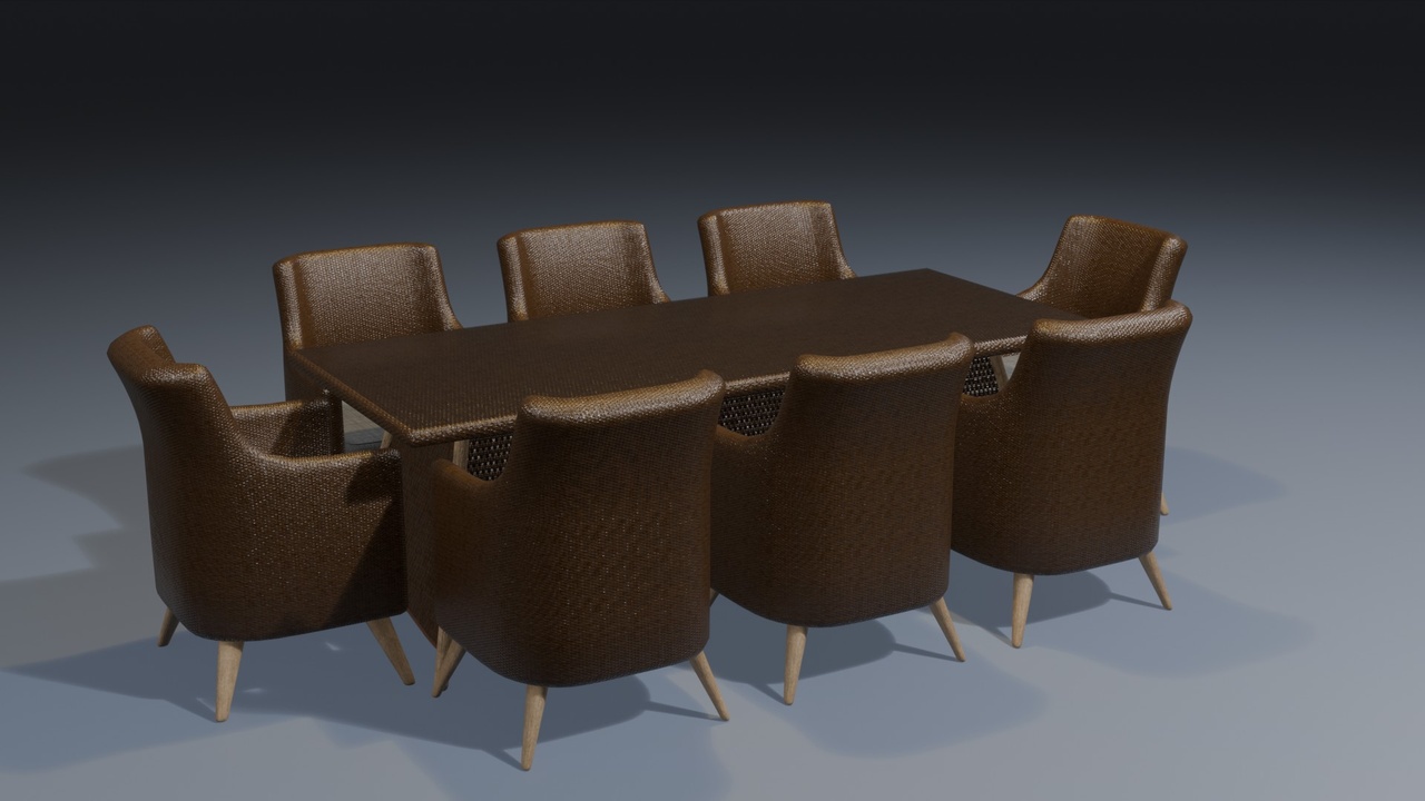 Media 1 for listing Outdoor dining set (Wicker Brown Edition) - Urban Dusk Collection