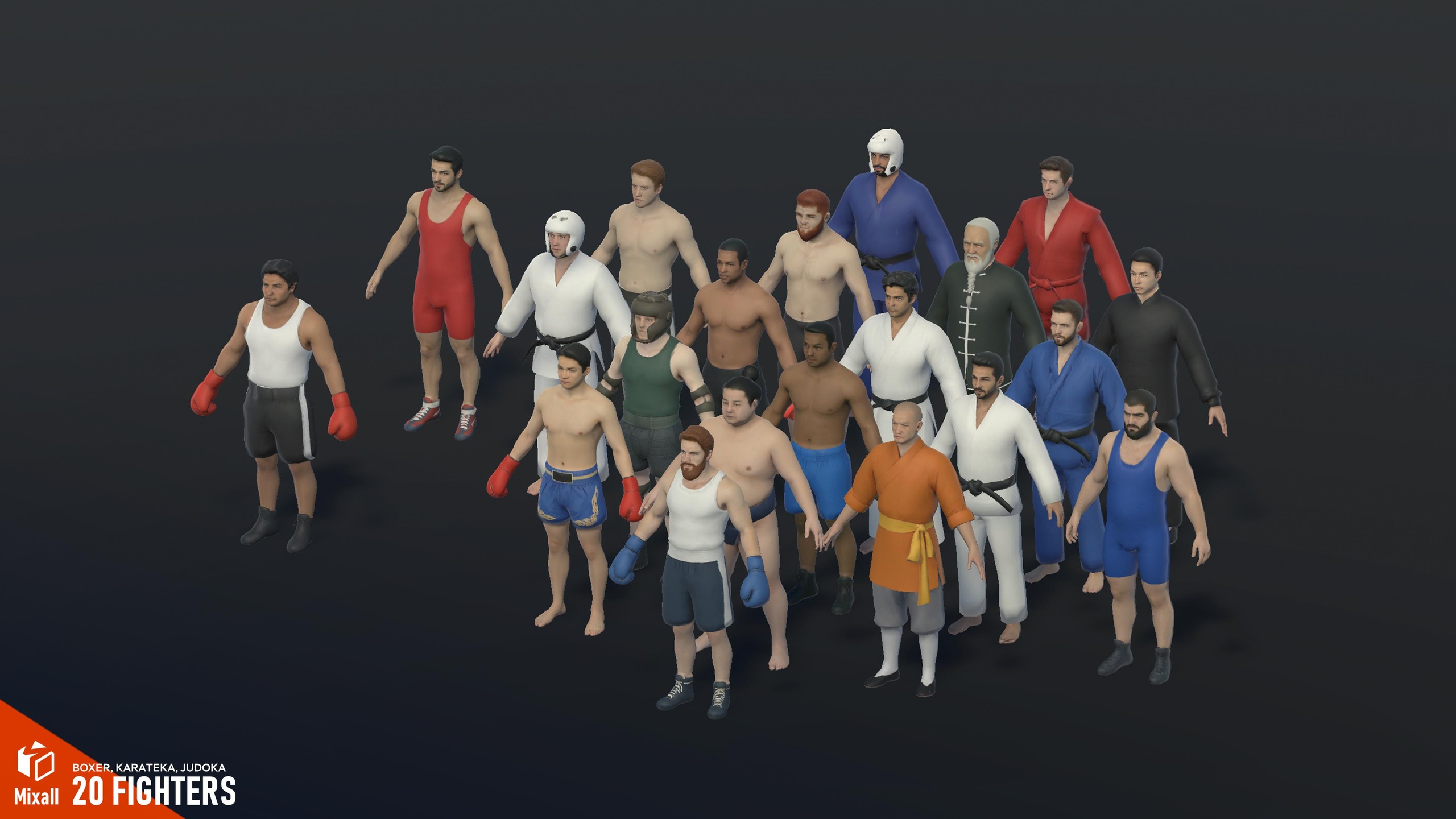 Media 1 for listing 20 Fighters - Boxer, Karateka, Judoka