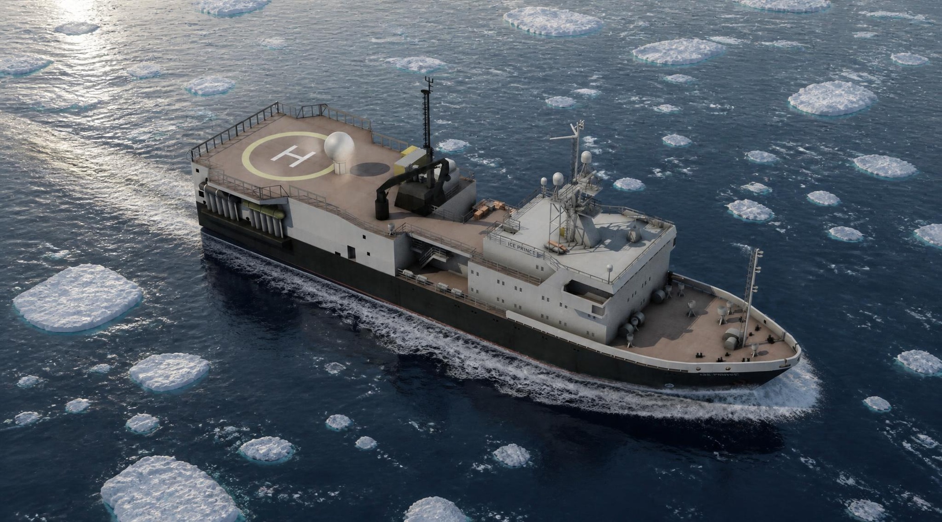 Media 1 for listing Ice Breaker Arctic Survey Vessel MV Ice Prince Game Ready 3D Asset