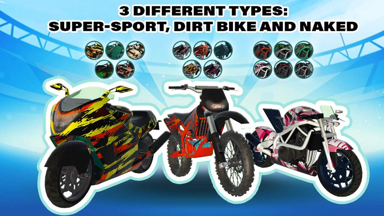 Media 1 for listing Motorcycle Pack: Sport, Naked, Dirt Bikes