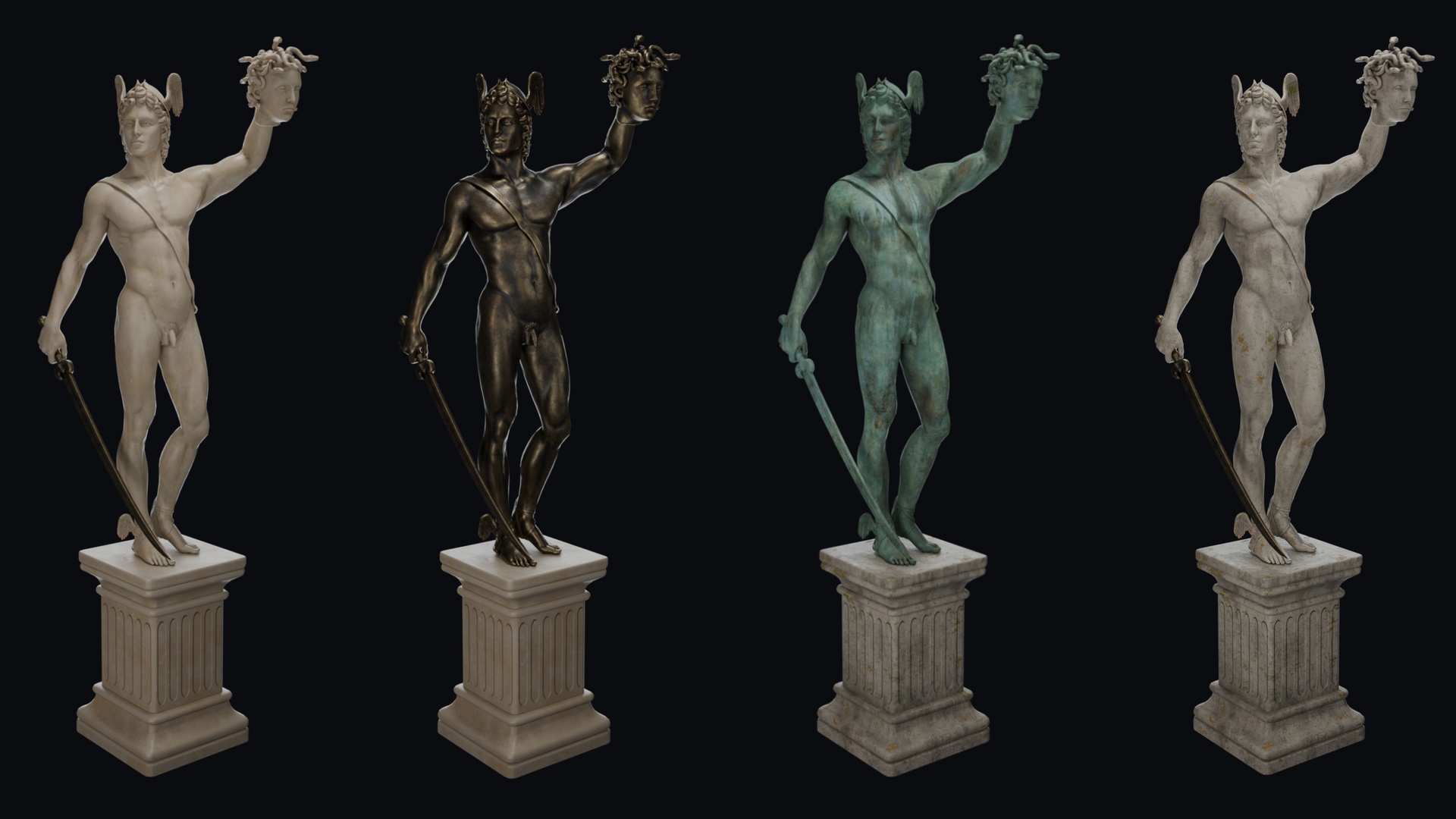 Media 1 for listing Perseus Statue – Game-Ready 3D Asset