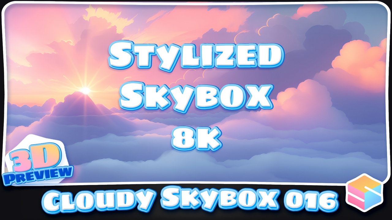 8k Stylized Cloudy Skybox 016 제품 등록을 위한 미디어 1개