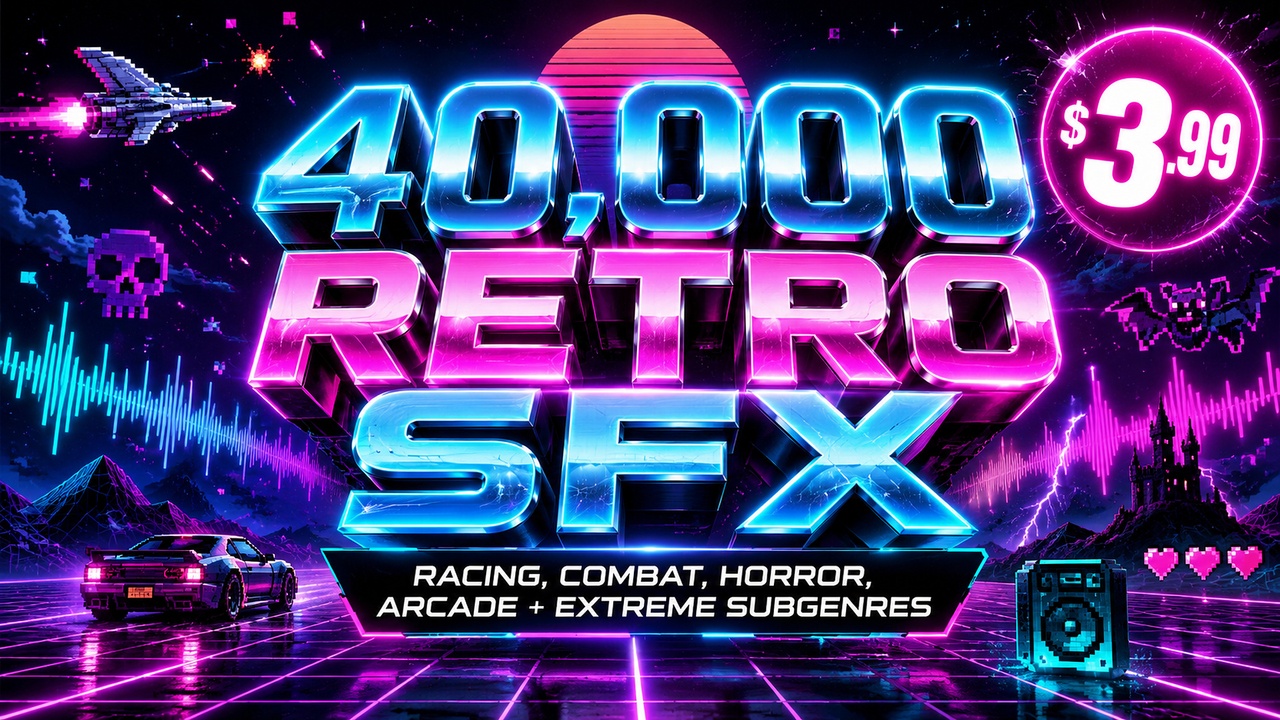Media 1 for listing 40,000 Retro SFX | Massive Game Sound Effects Pack