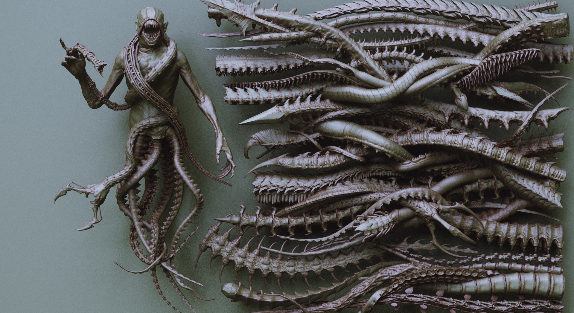 出品TENTACLES - 40 ZBrush brushes and OBJsのメディア1