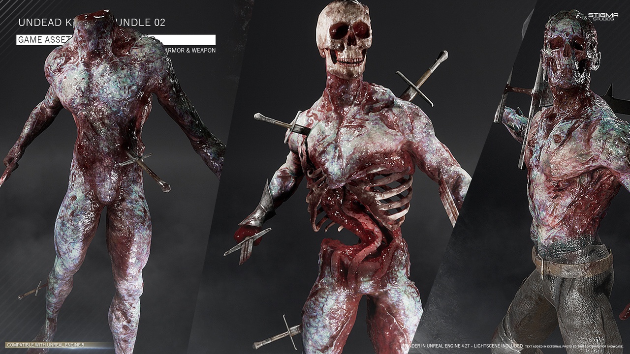 Media 1 for listing Undead Knight Bundle 02 - Game Assets + Extra | STIGMA STUDIOS