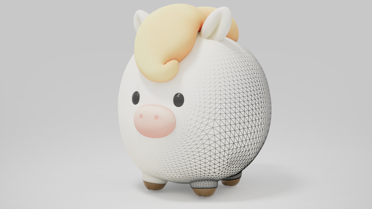 Media 1 for listing Balloon-style 3D Character-Horse