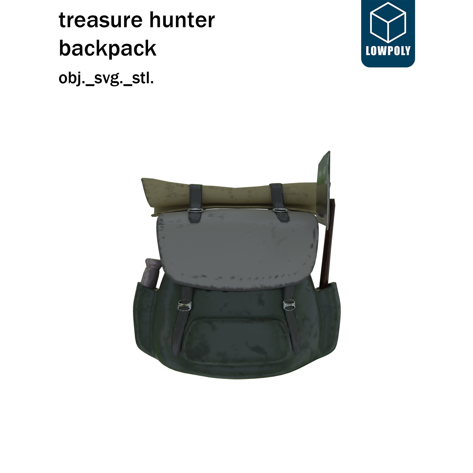 Media 1 for listing Treasure Hunter Backpack 3D Model