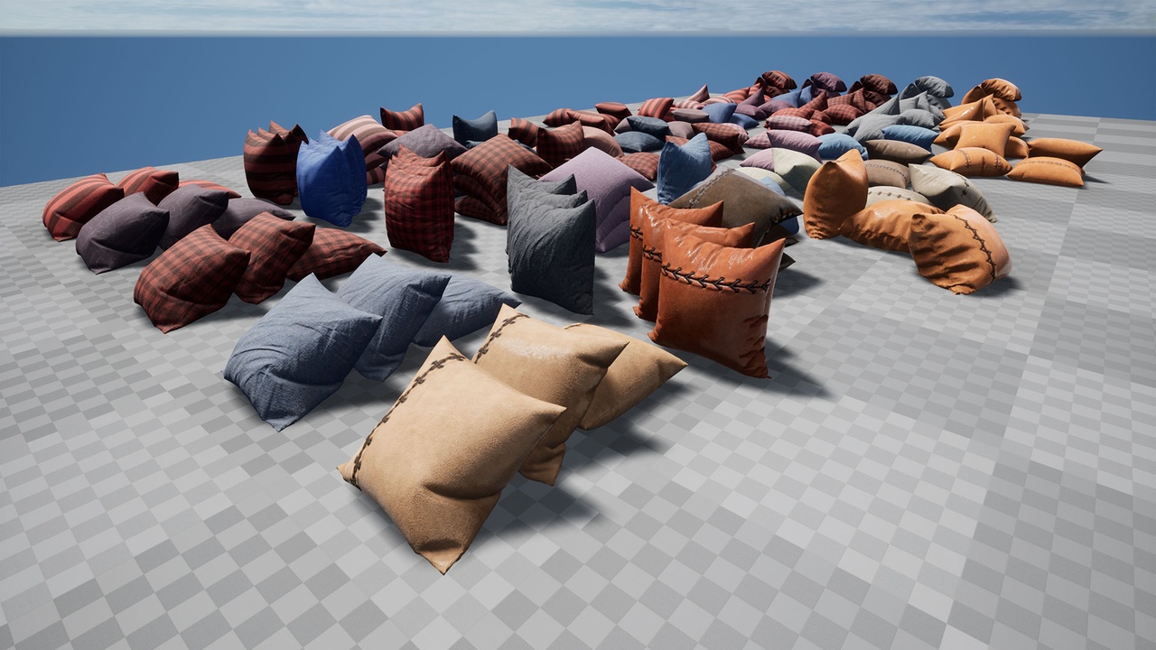 Media 1 for listing Pillow Sets | UE | HDRP Unity