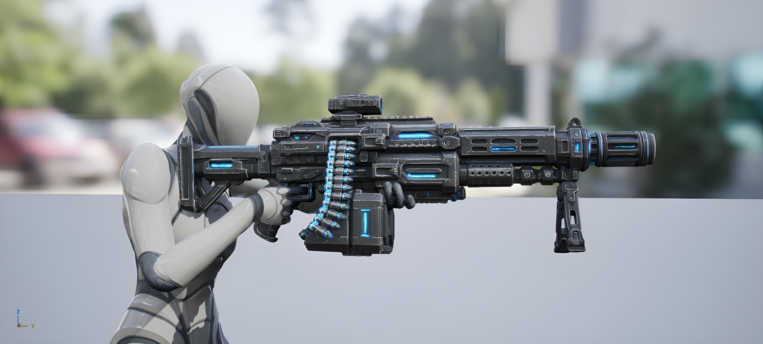 Media 1 for listing Futuristic Machine Gun
