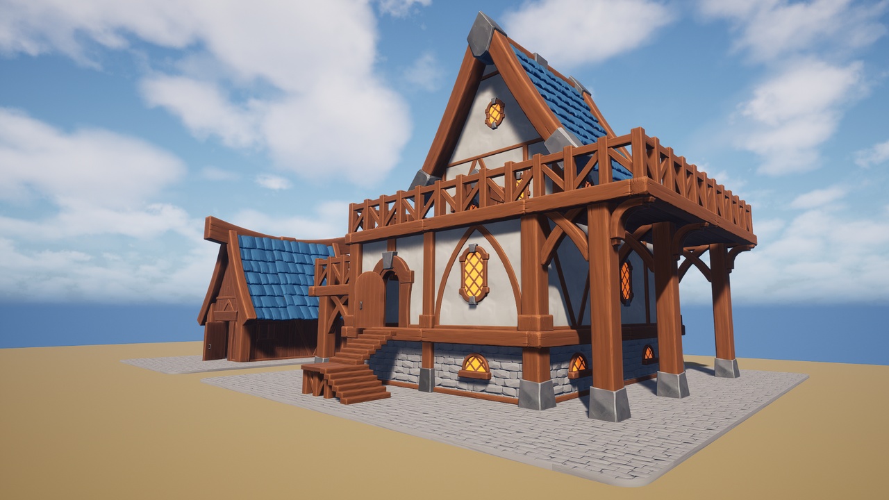 Media 1 for listing Stylized Fantasy Modular Kit – Environment Asset Pack
