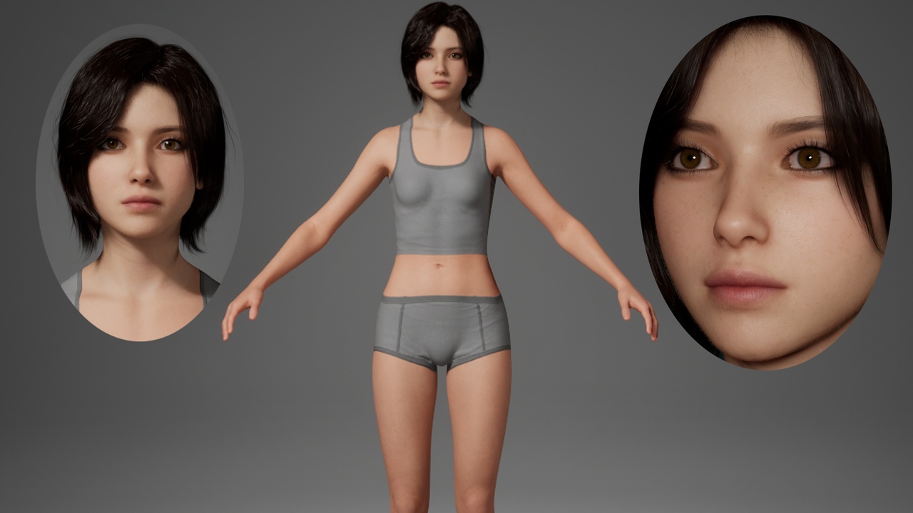 Media 1 for listing Editable MetaHuman Beauty - Kim Yoo-jung.With hair, no clothing included.