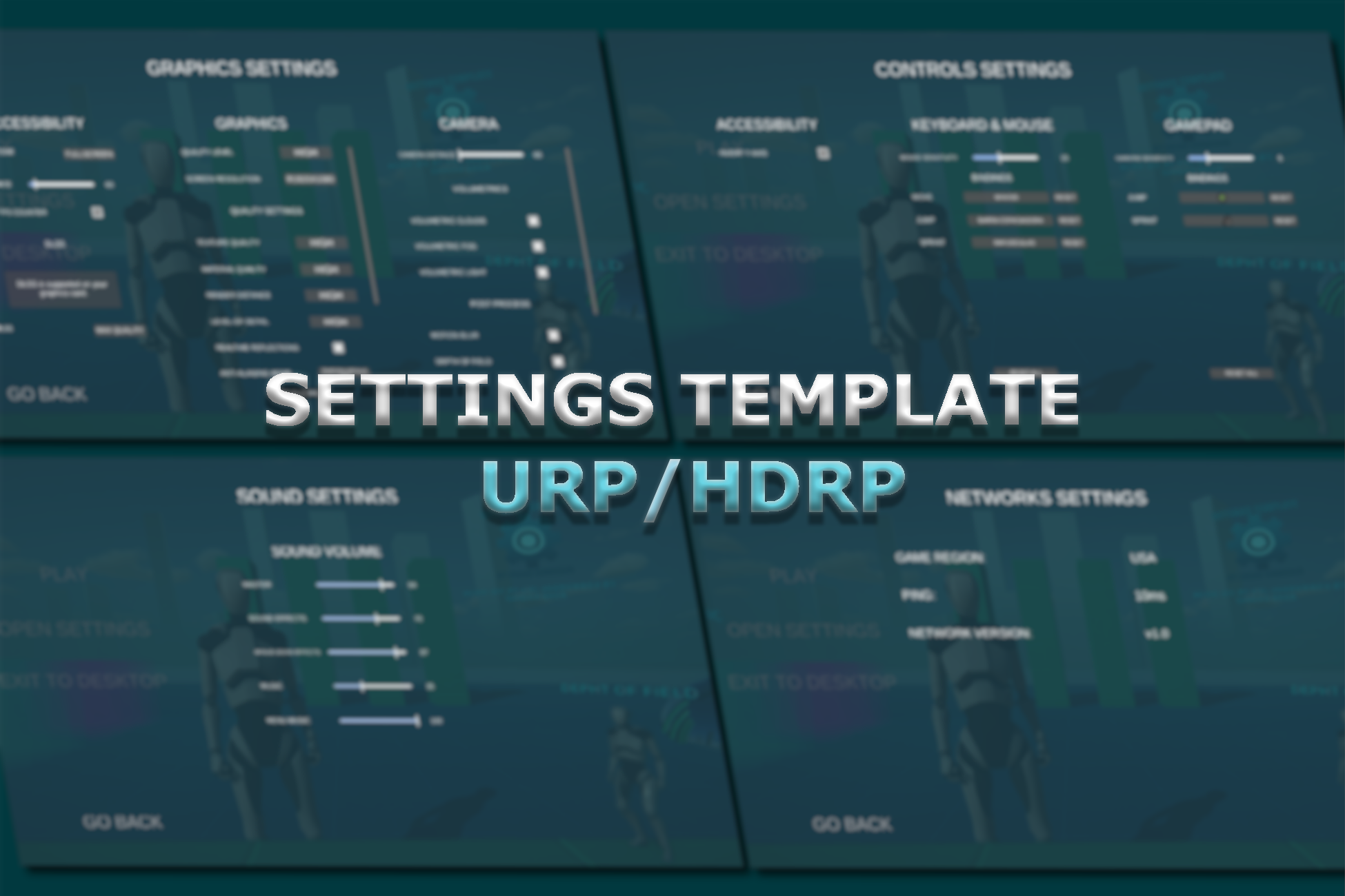 URP/HDRP Settings Manager - Settings Menu Creator | Fab