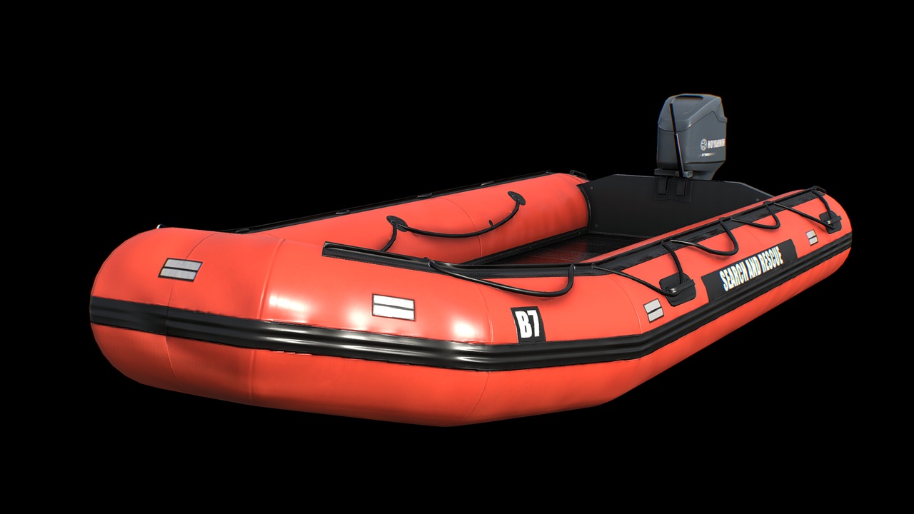 Rescue Boat 3D model 제품 등록을 위한 미디어 1개