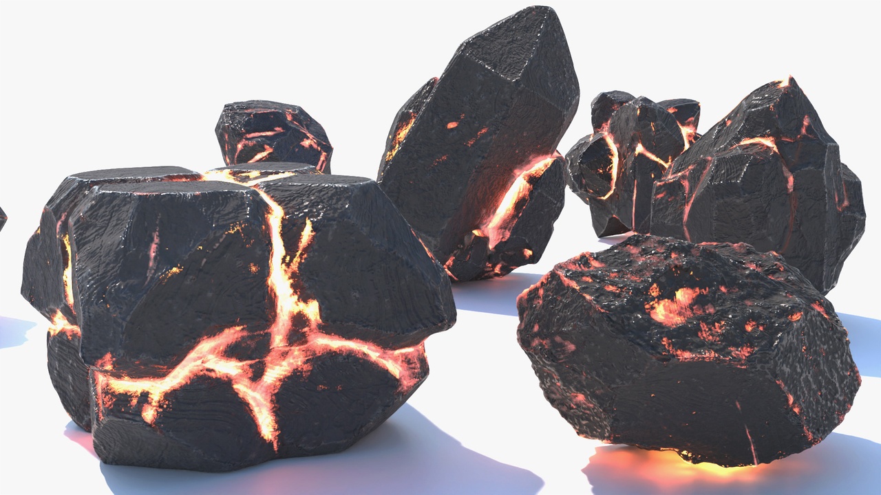 Media 1 for listing Crystal Charcoal (Magic Stones) - Game Asset | PBR | Low-poly |