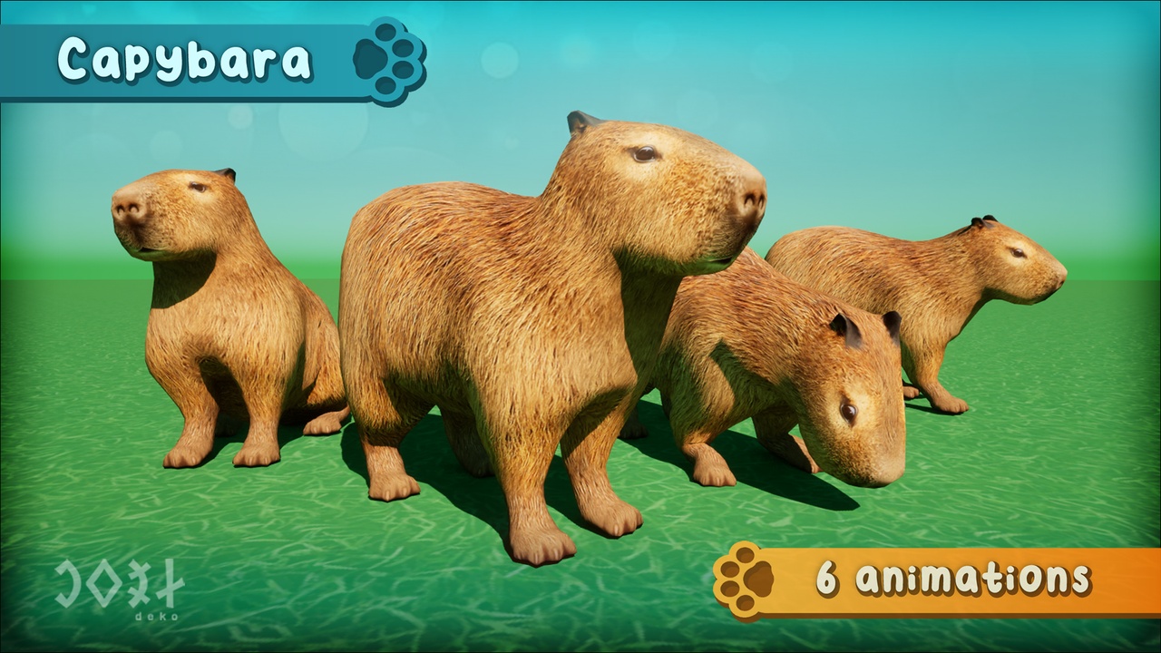 Media 1 for listing Capybara - Animated - Lowpoly