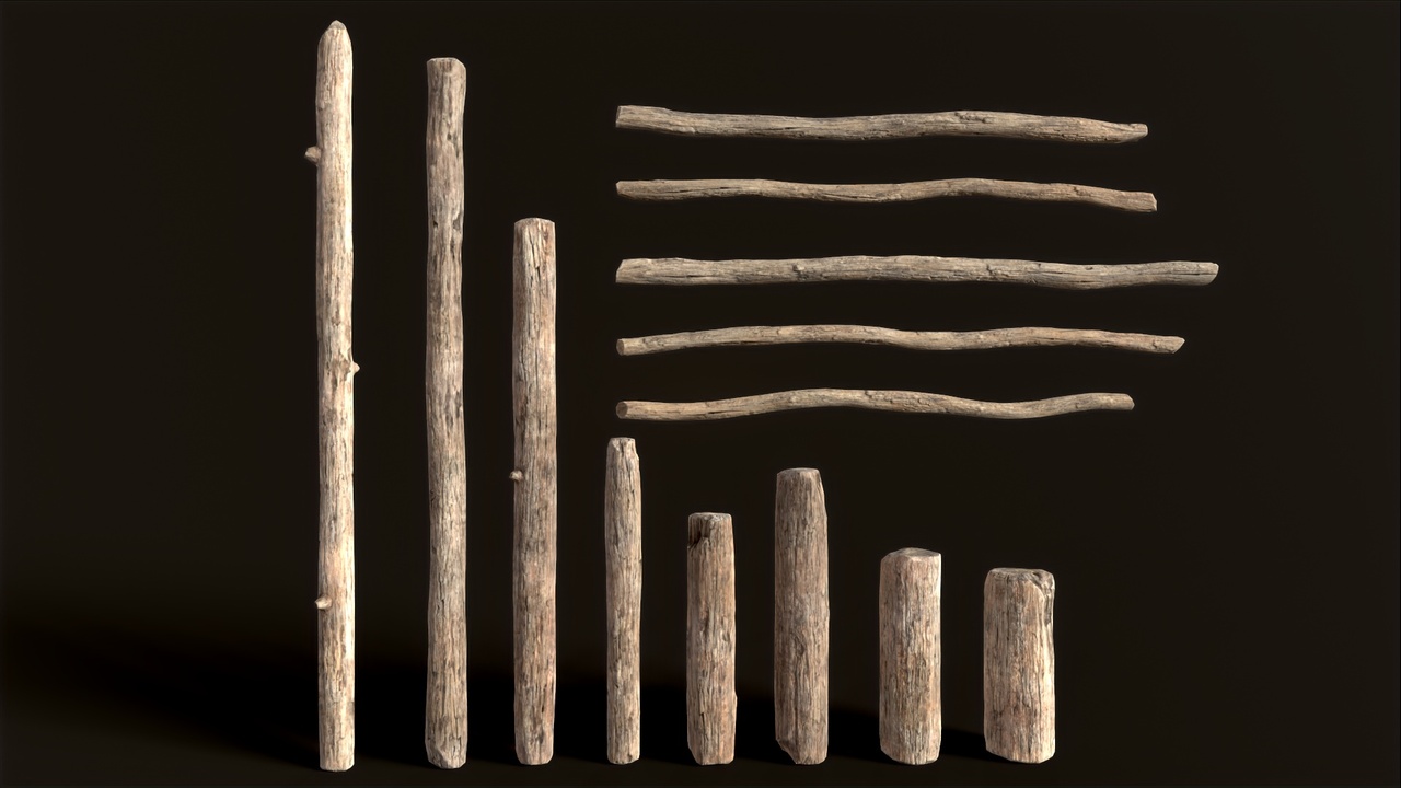 Wooden Poles 제품 등록을 위한 미디어 1개