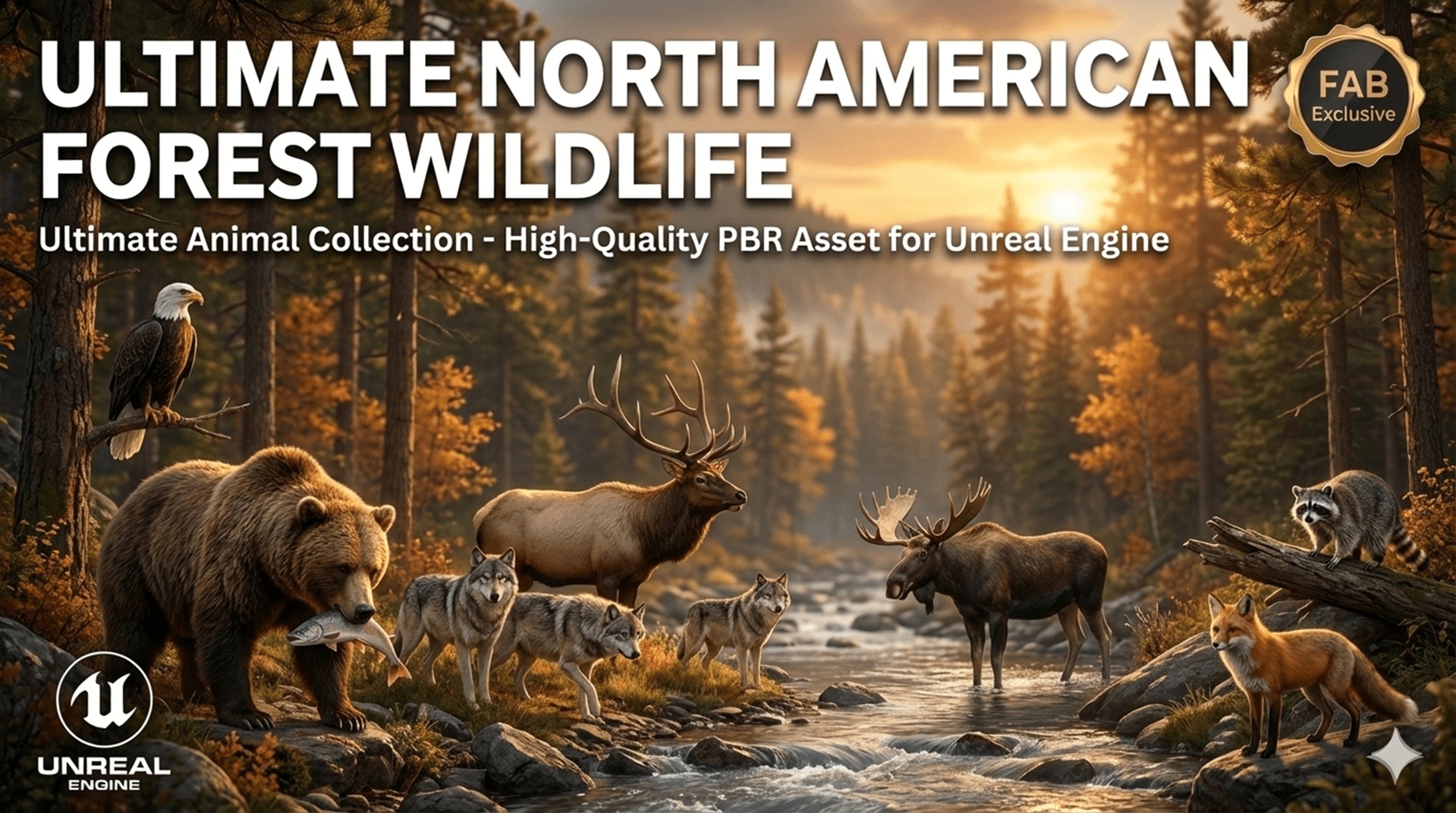 Media 1 for listing North American Forest Wildlife - Ultimate Animal Collection
