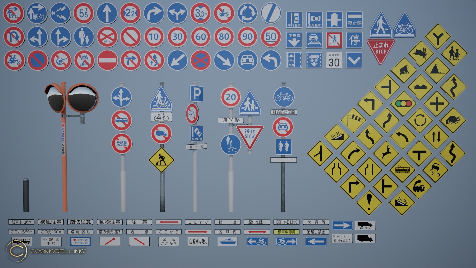 Media 1 for listing Japanese Road Sign Set