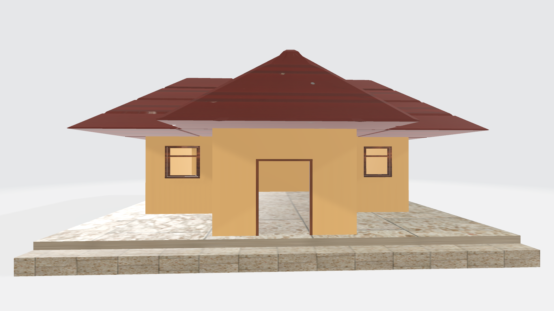 Low Poly Residential House | Stylized Cottage | Game Ready FBX GLB | Fab