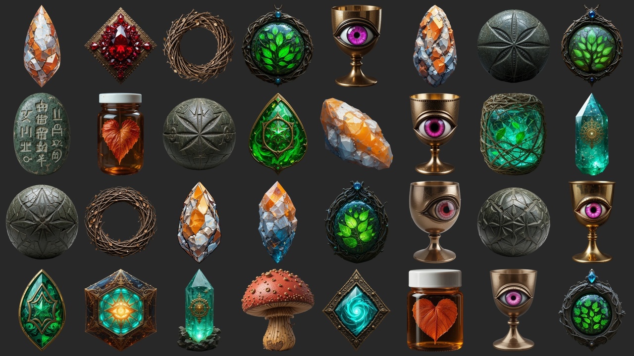 64 Fantasy RPG Items - Icons | Fab