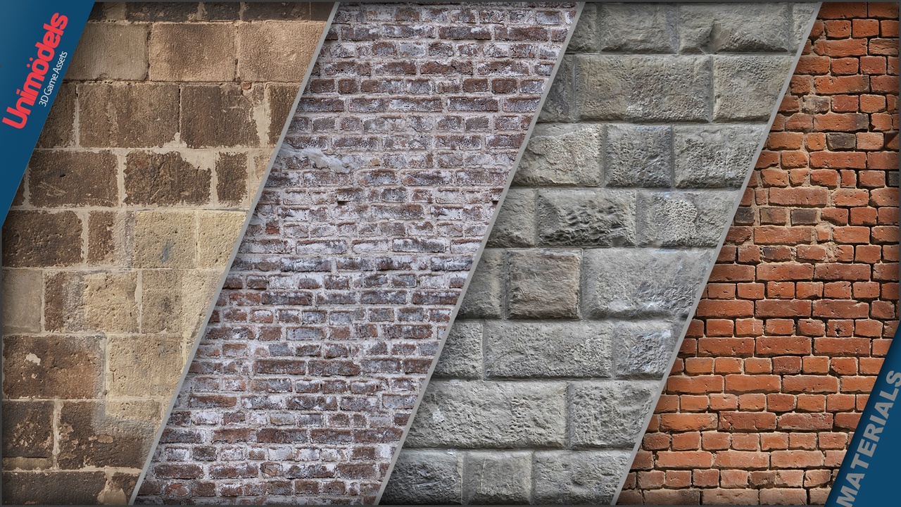 Media 1 for listing Wall materials Pack Vol. 4 - 100% photoscanned - PBR Nanite and POM ready