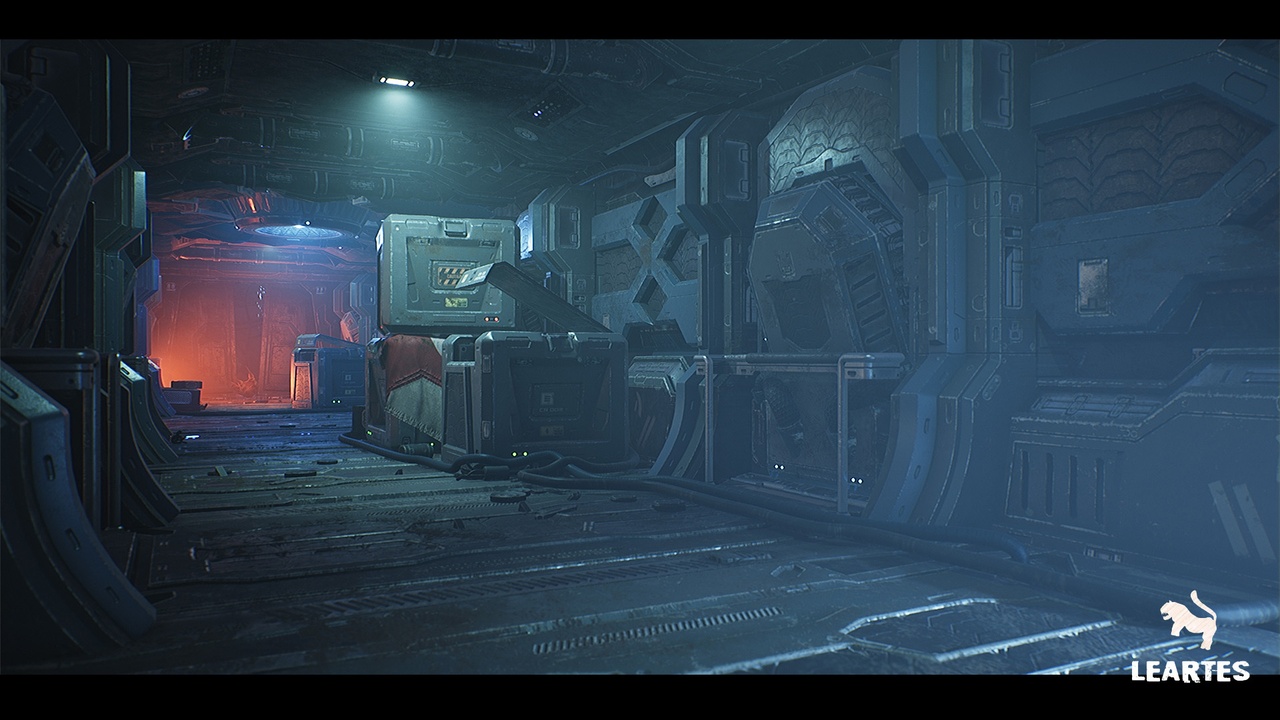 Media 1 for listing Sci-Fi / Futuristic Corridor ( Scifi Futuristic Corridor Cyberpunk Space Ship )