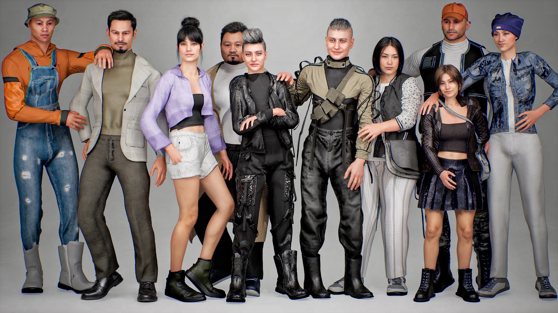 Media 1 for listing 10 MetaHuman Streetwear Clothing Pack Vol.1