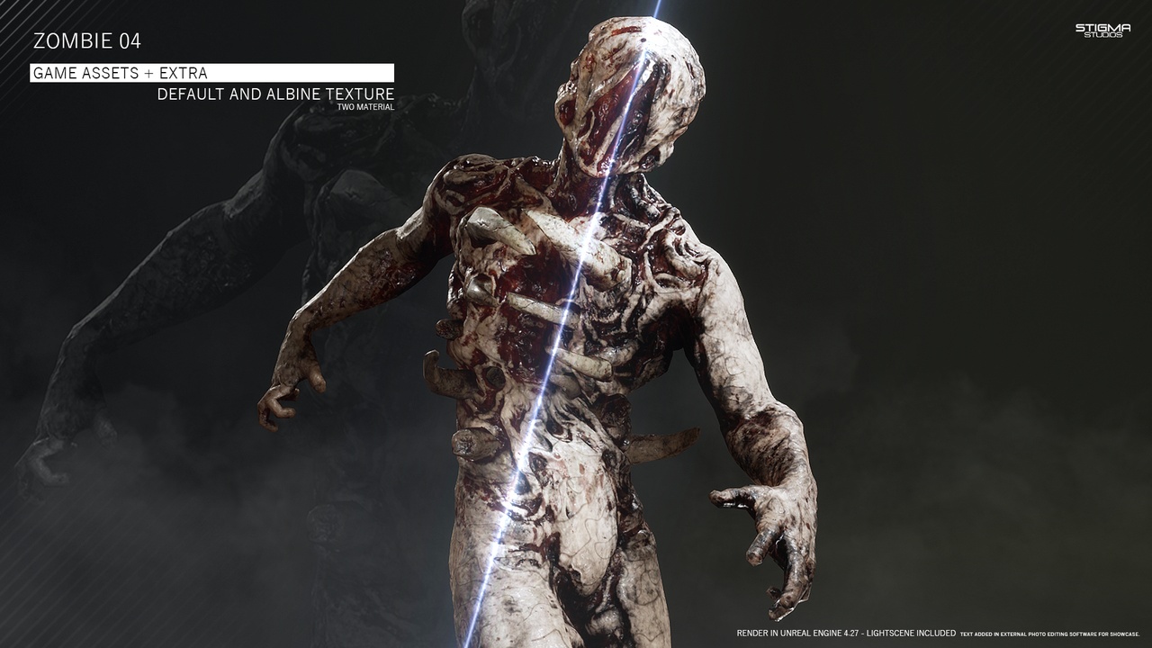 Media 1 for listing Zombie Bundle 02 - Game Assets + Extra | STIGMA STUDIOS